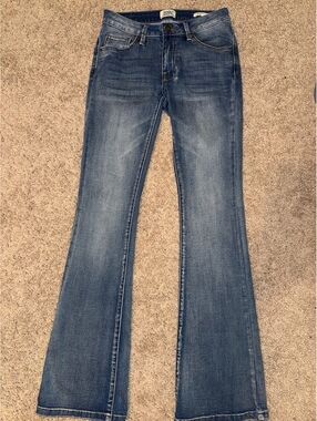 Simple Society Women's Flared Blue Denim Jeans Size 25